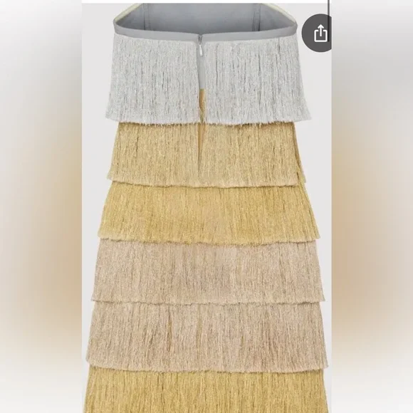 Milly Nuoir Metallic Fringe Minidress - Picture 7 of 10